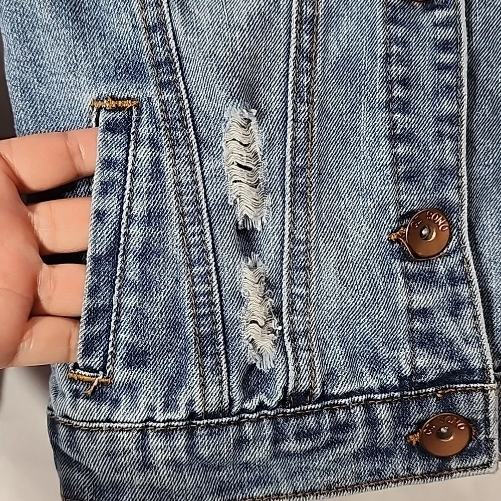 Ci Sono Kids Distressed Denim Jacket blue Size‎ XS/7